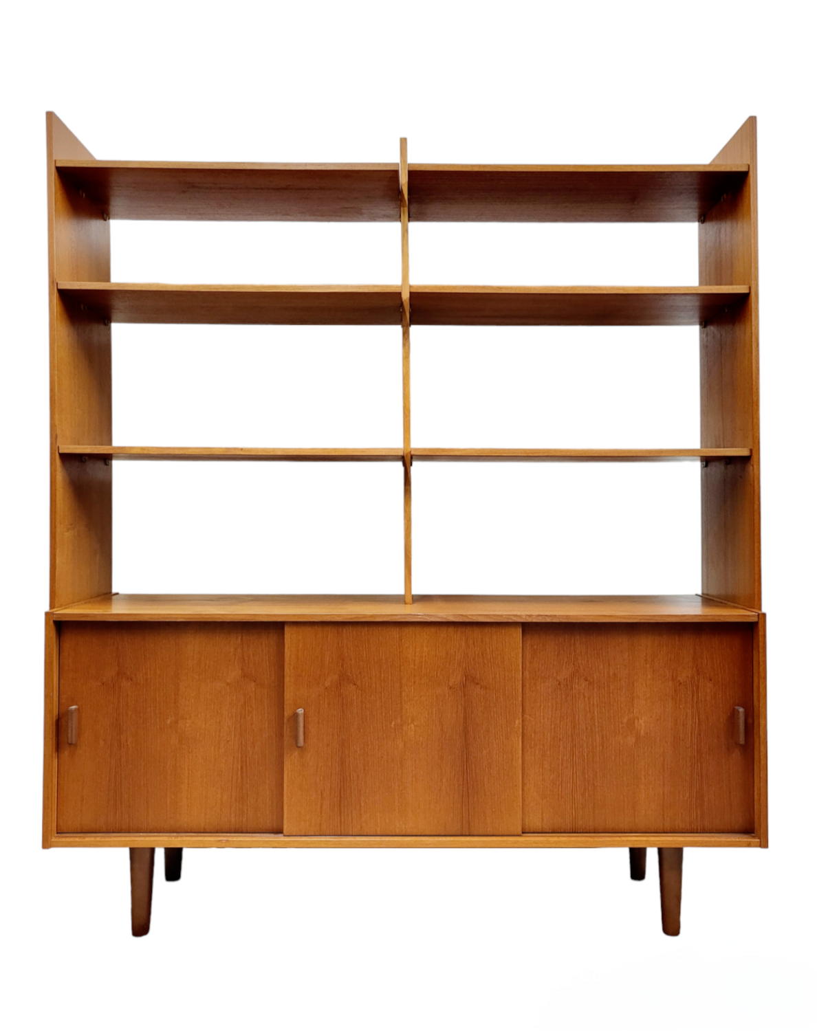 Mid Century Teak Wall Unit / Credenza with Shelving