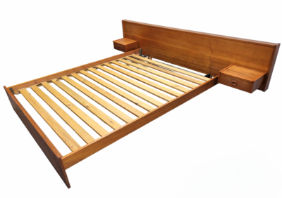 Mid Century Teak Queen Size Platform Bed