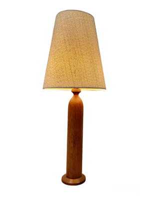 Mid Century Solid Teak Wood Table Lamp