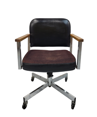 Vintage Black Swivel Desk Chair