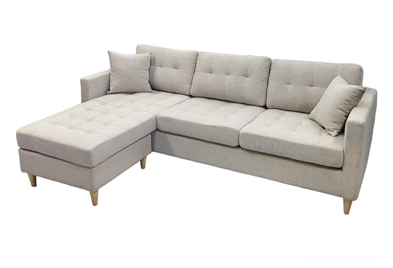 BISCUIT Reversible Sectional Couch - BEIGE
