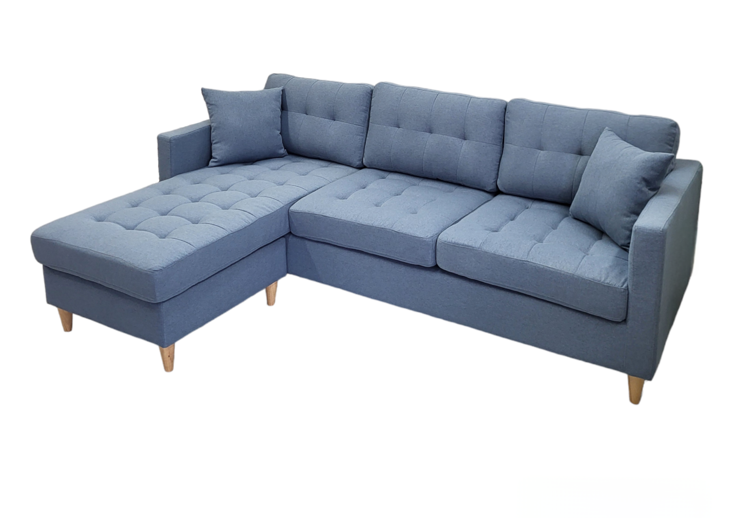 BISCUIT Reversible Sectional Couch - BLUE