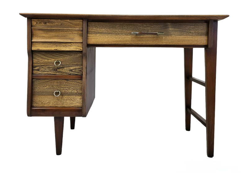 Mid Century Solid Elm Wood Desk by Krug