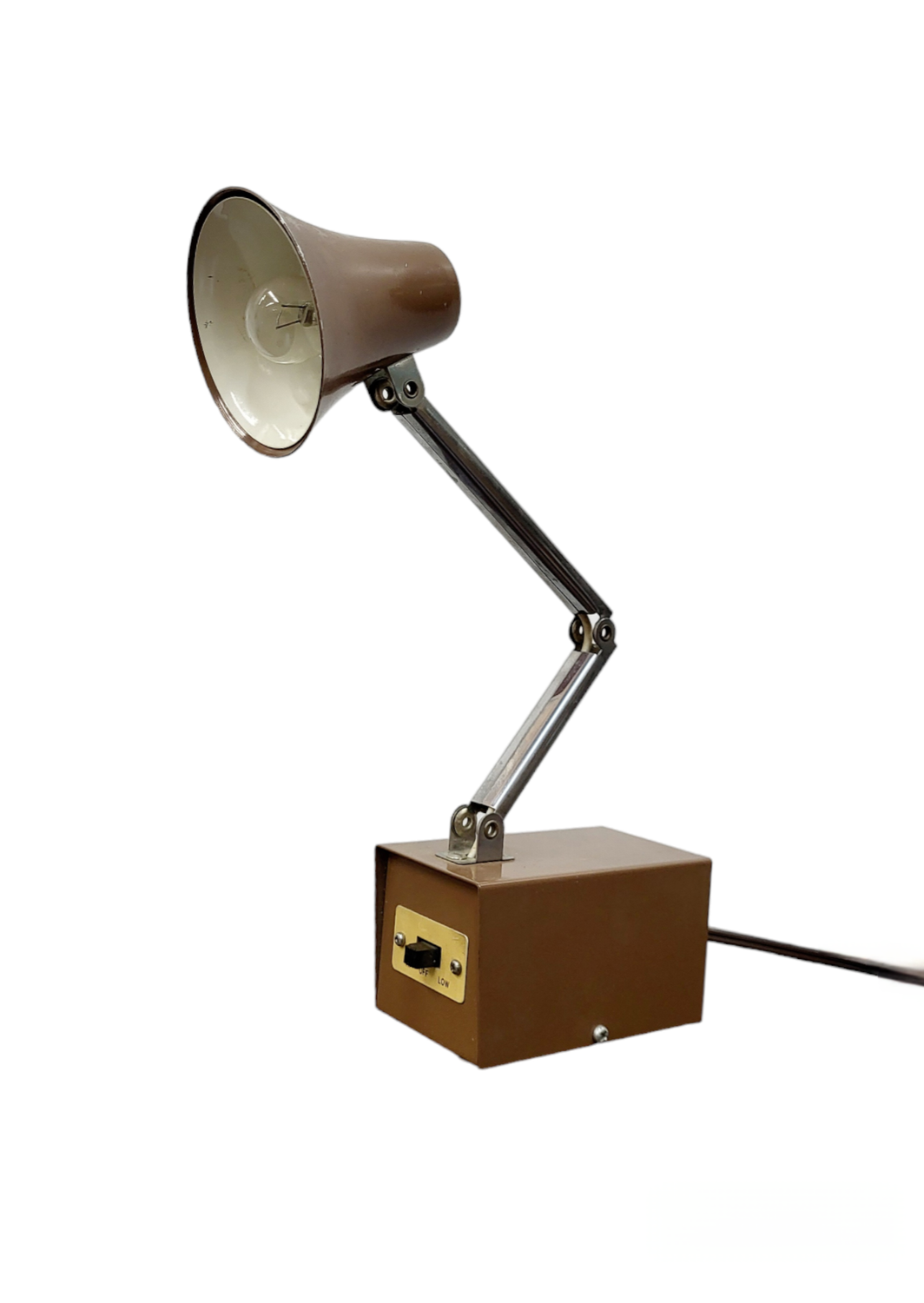 Small Mid Century Brown Retro Desk Lamp