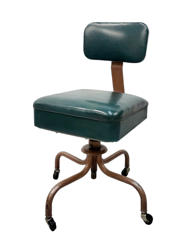 Retro Green Metal Desk Chair by Royal Metal Manufacturing