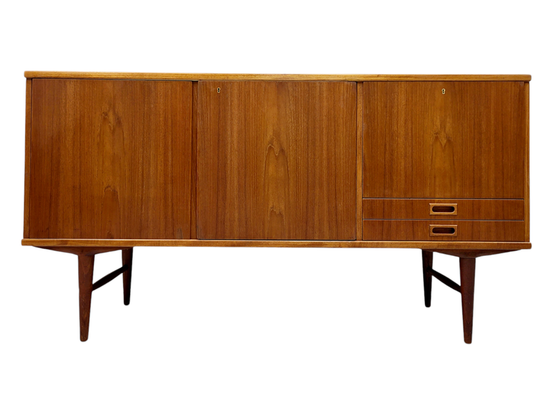 Teak Credenza with Bar Cabinet