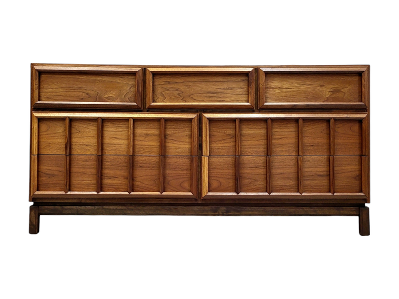 Mid Century Walnut Seven Drawer Dresser by HPL