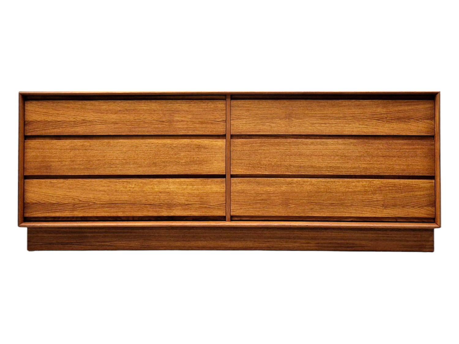 Mid Century Solid Wood Teak Six Drawer Dresser by Art Furn