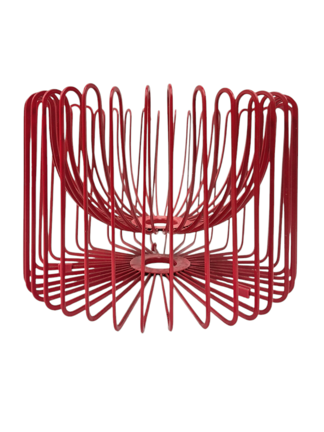 Vintage Red Wire Fruit Bowl  &quot;Trådig&quot; by Ehlén Johansson for Ikea 