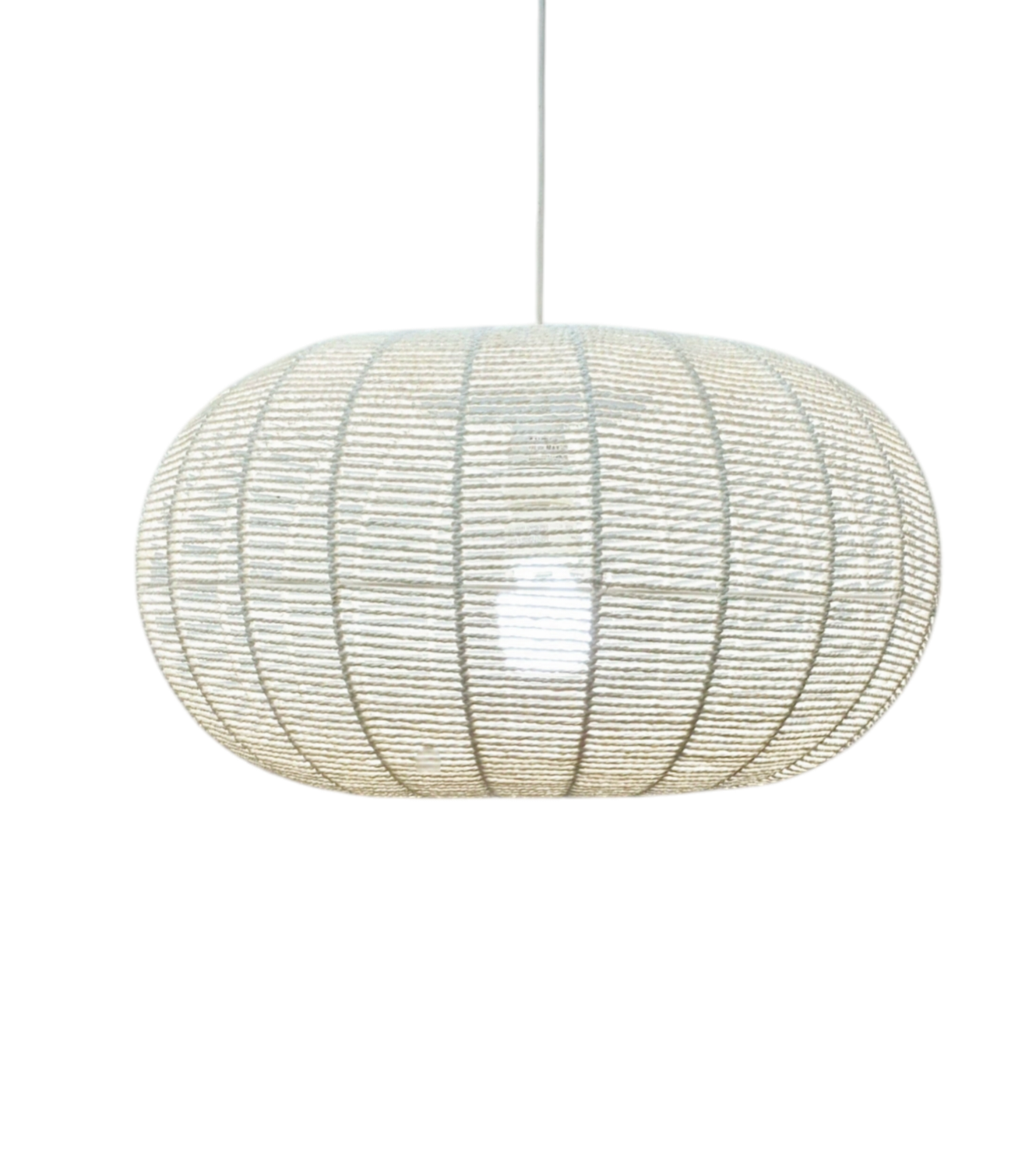 Vintage Ivory Woven Rope Pendant Light