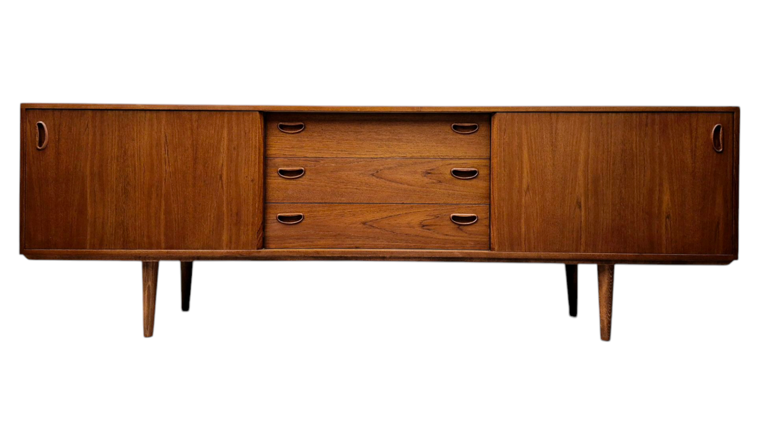 Extra Long Mid Century Teak Credenza