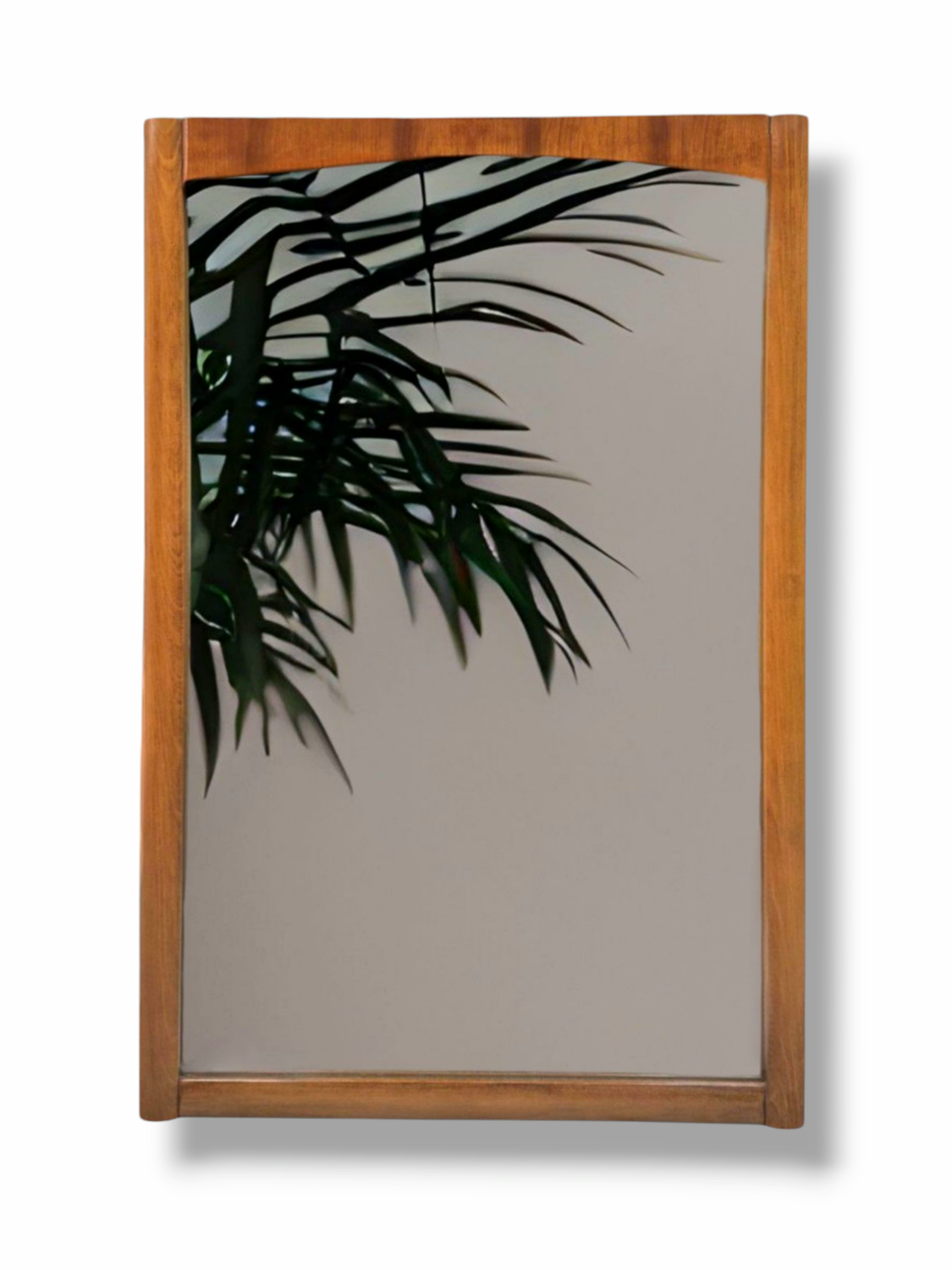 Mid Century Cherry Wood Frame Mirror
