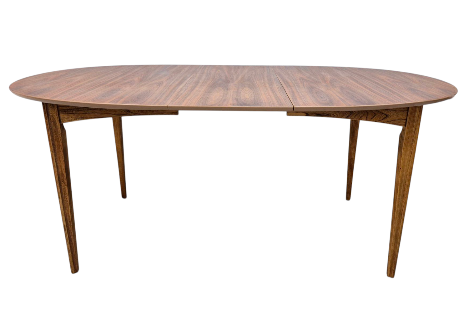 Mid Century Walnut and Elm Extendable Dining Table