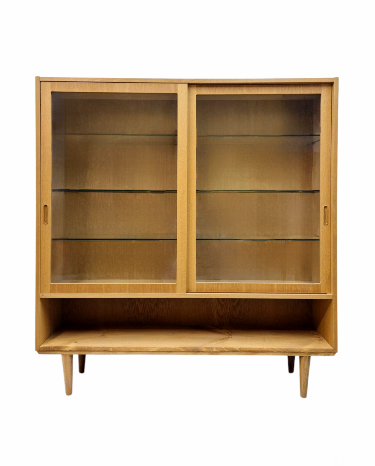 Danish Mid Century Oak Display Cabinet and Bookcase by Poul Hundevad