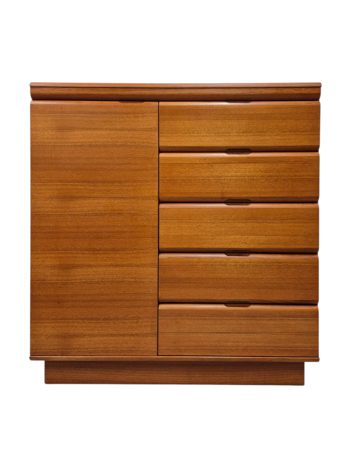 90s Postmodern Teak Gentleman's Chest Dresser by Sun Cabinet Co.