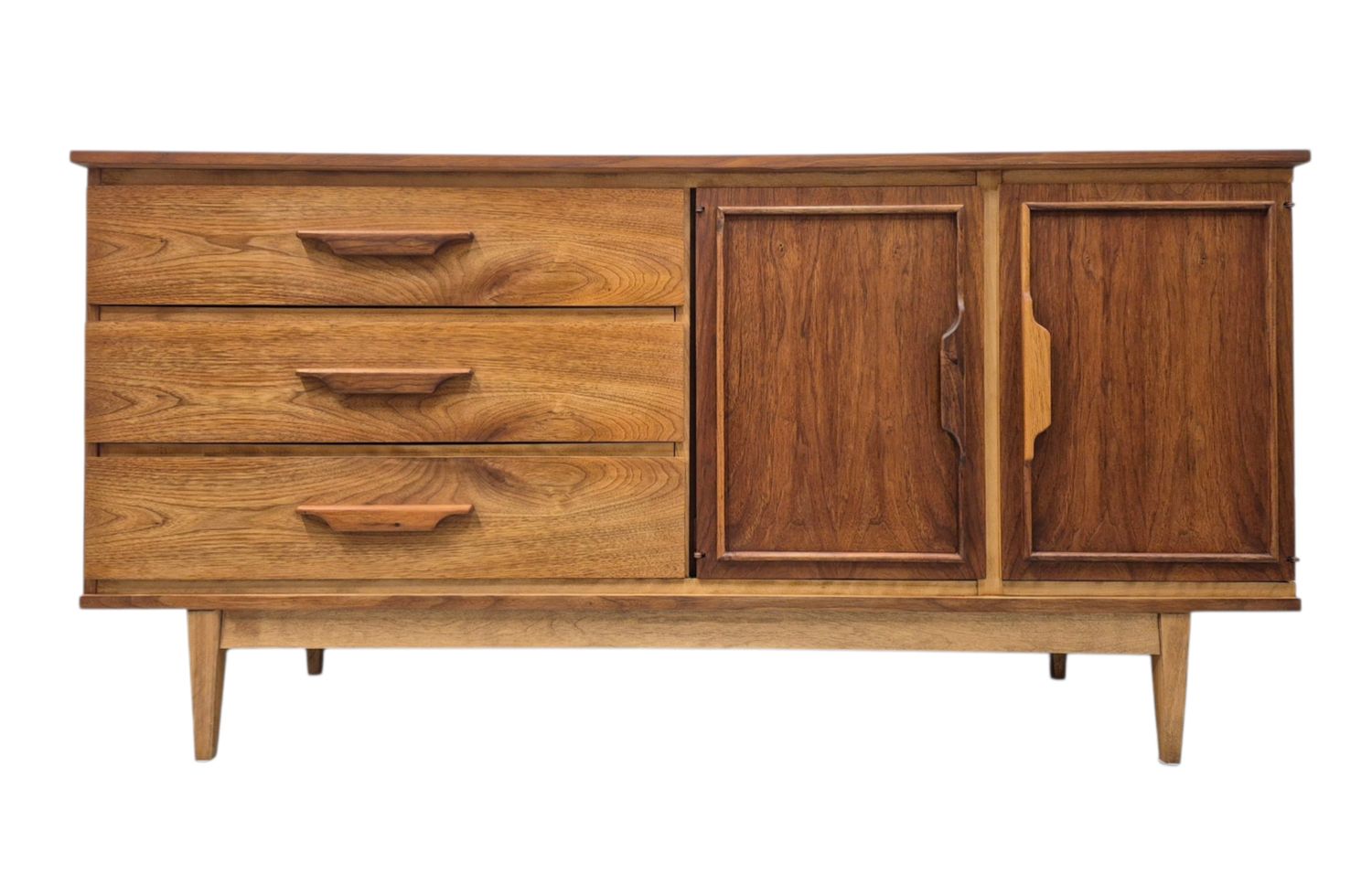Mid Century Walnut Sideboard Credenza by HPL