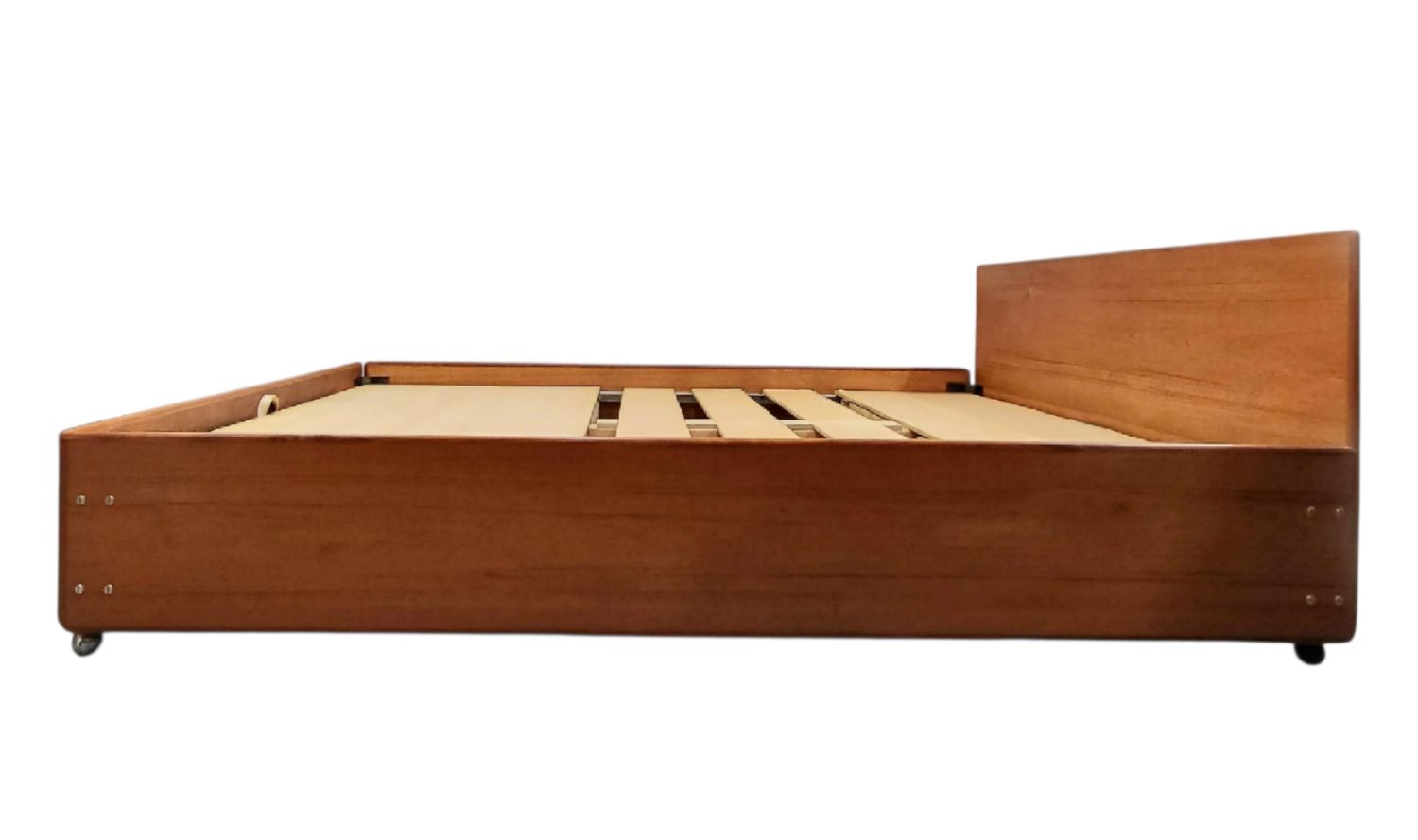 Mid Century Teak Queen Size Bed Frame
