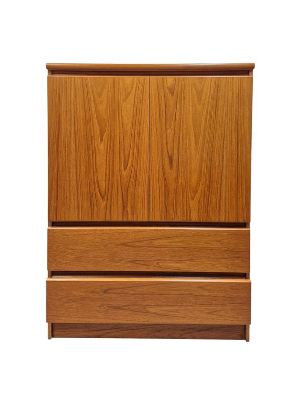 Danish Mid Century Teak Armoire Dresser