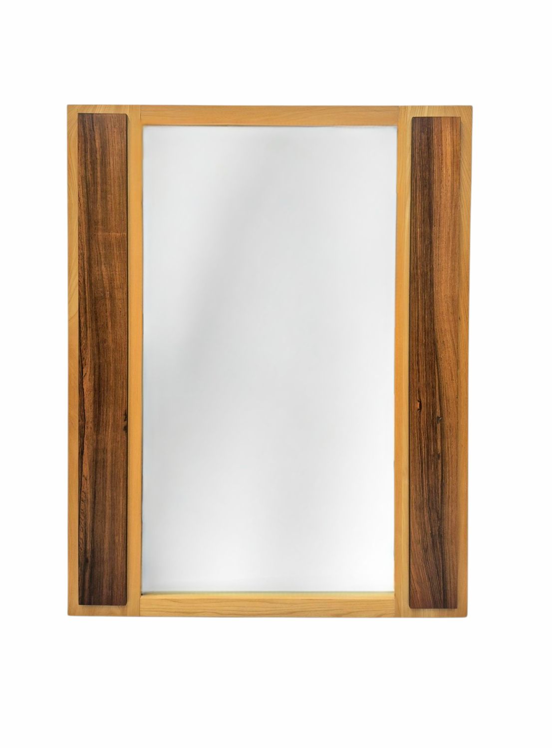 Mid Century Rosewood and Elm Smoky Mirror