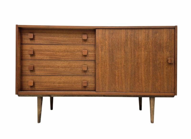 Danish Mid Century Teak Credenza by Domino