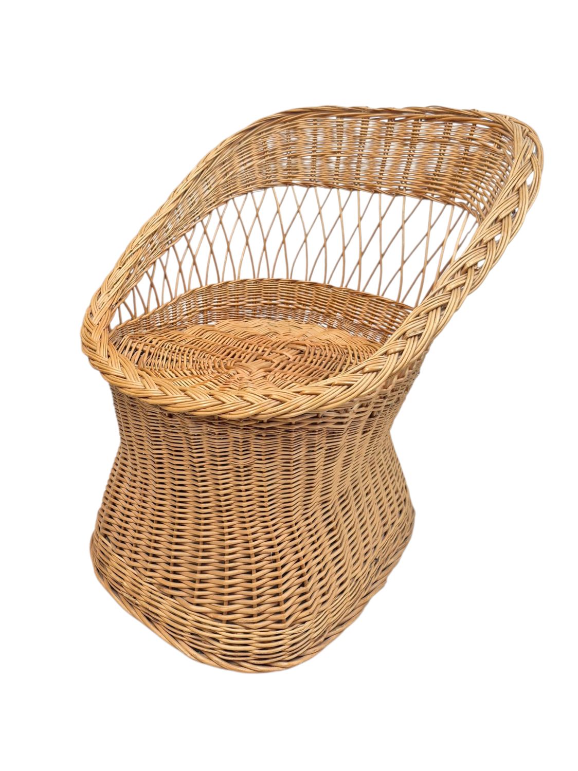 Vintage Rattan Barrel Chair