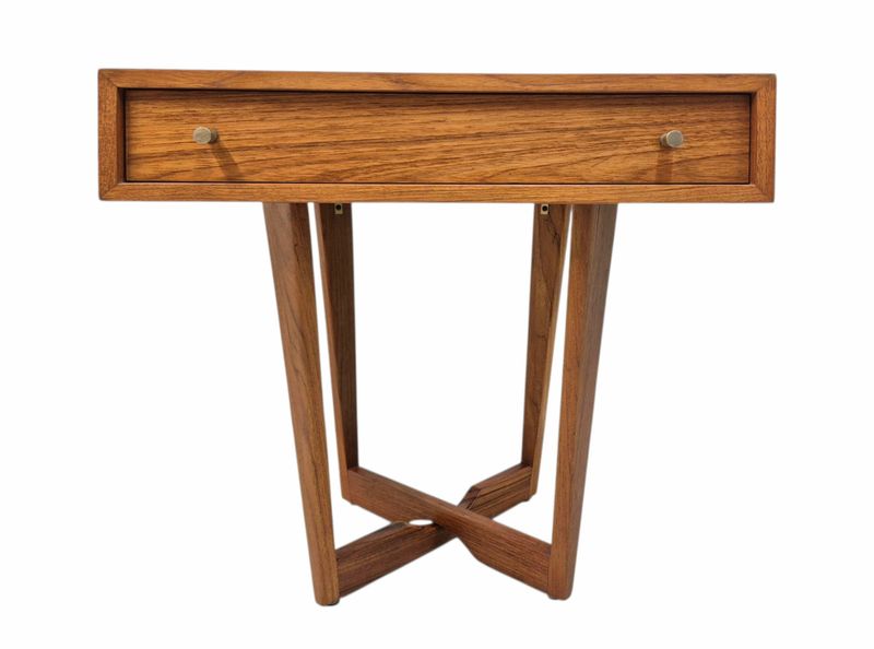 Mid Century Teak Side Table with Drawer by RS Associates