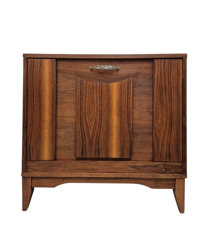 Mid Century Walnut Record Holding Cabinet