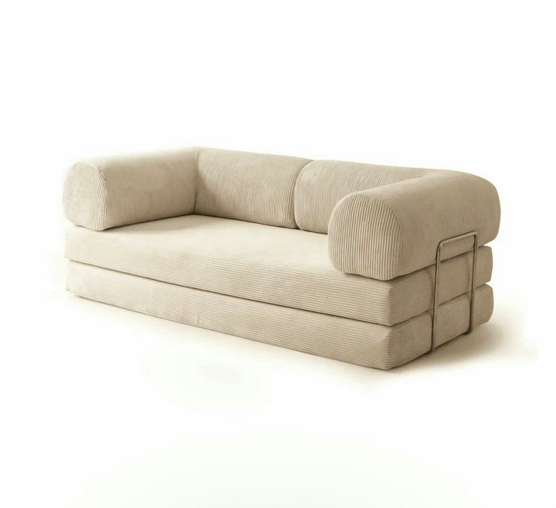 PUFF Corduroy Sleeper Sofa - Cream Beige