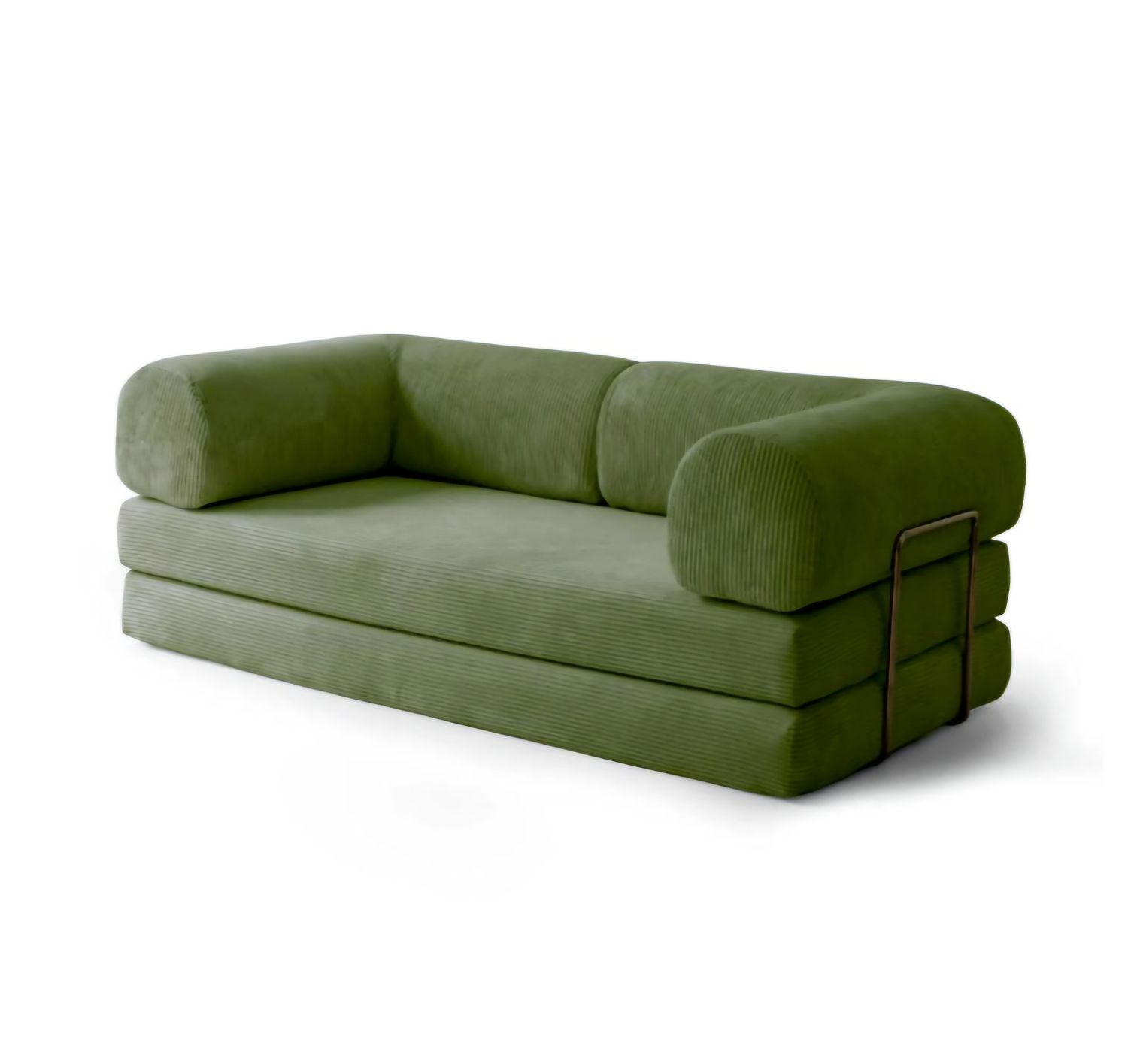 PUFF Corduroy Sleeper Sofa - Winter Green