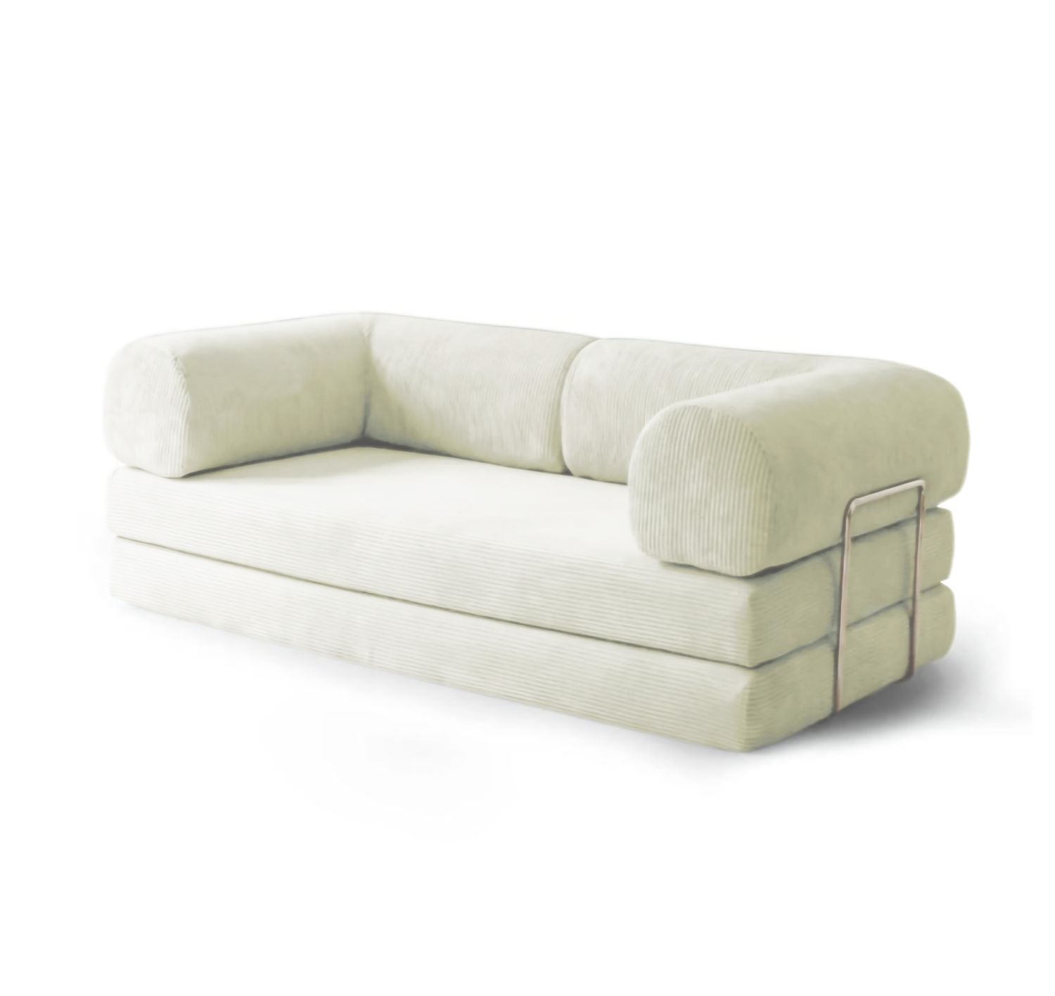 PUFF Corduroy Sleeper Sofa - Misty White PUFF Corduroy Sleeper Sofa - Misty White