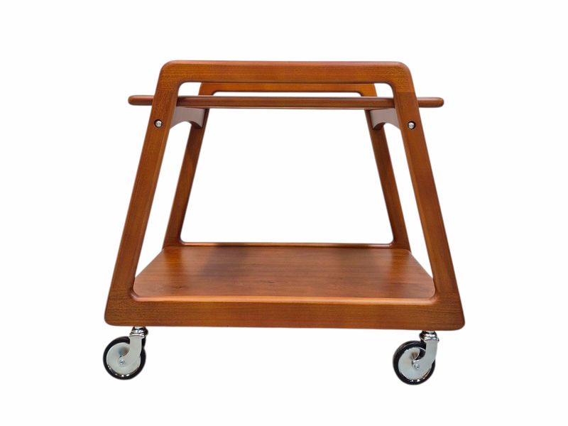 Mid Century Modern Style Solid Wood Bar Cart/ Tea Trolley