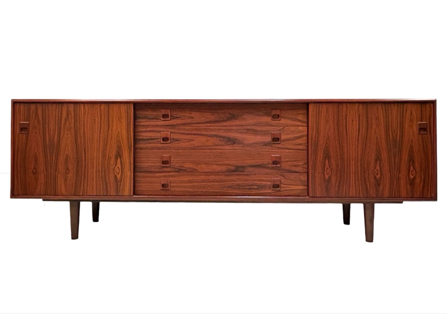 84 84" Long Mid Century Rosewood Credenza