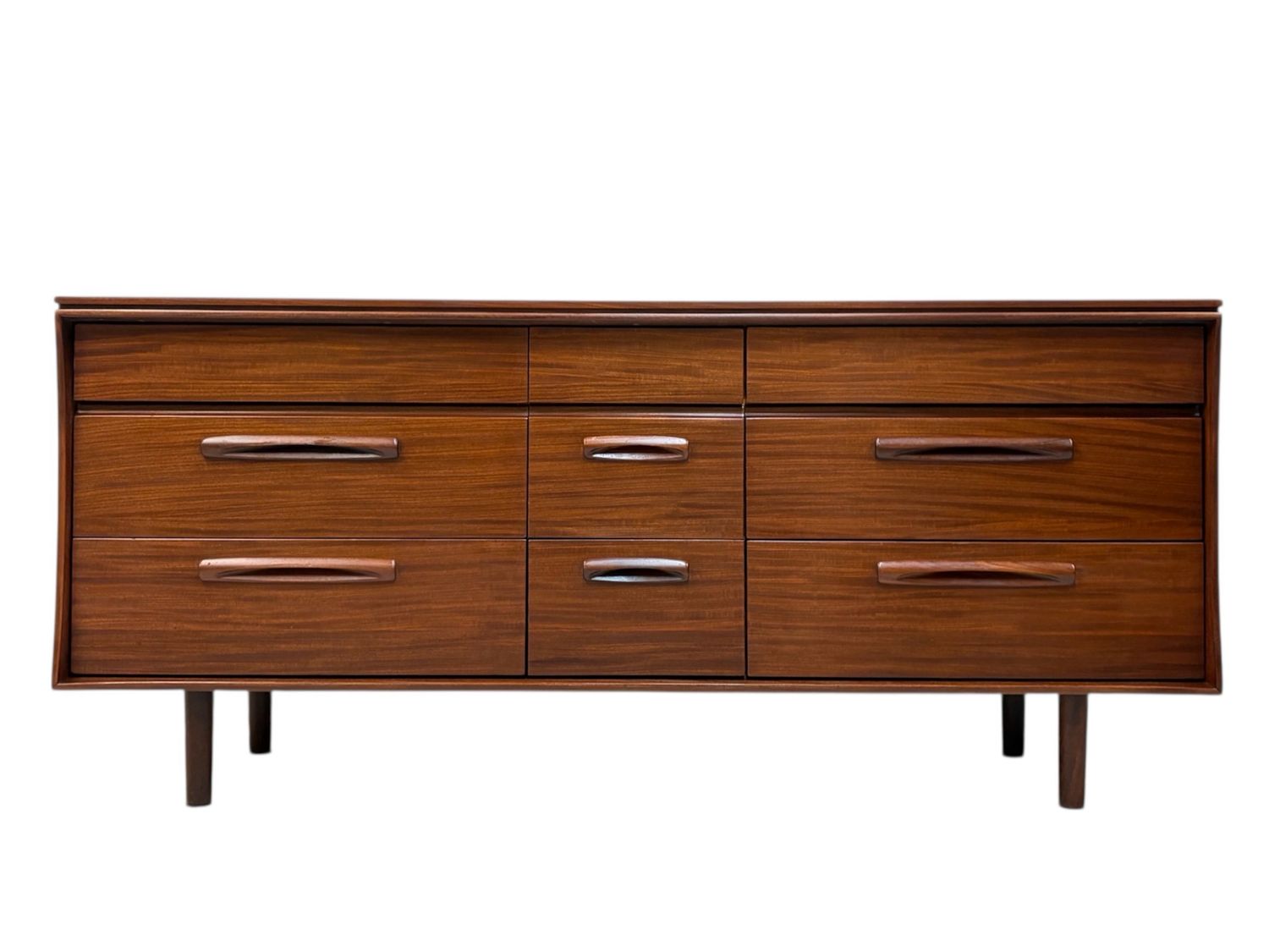 Mid Century Solid Teak Nine Drawer Dresser by Jan Kuypers for Imperial Furniture Mid Century Solid Teak Nine Drawer Dresser by Jan Kuypers for Imperial Furniture