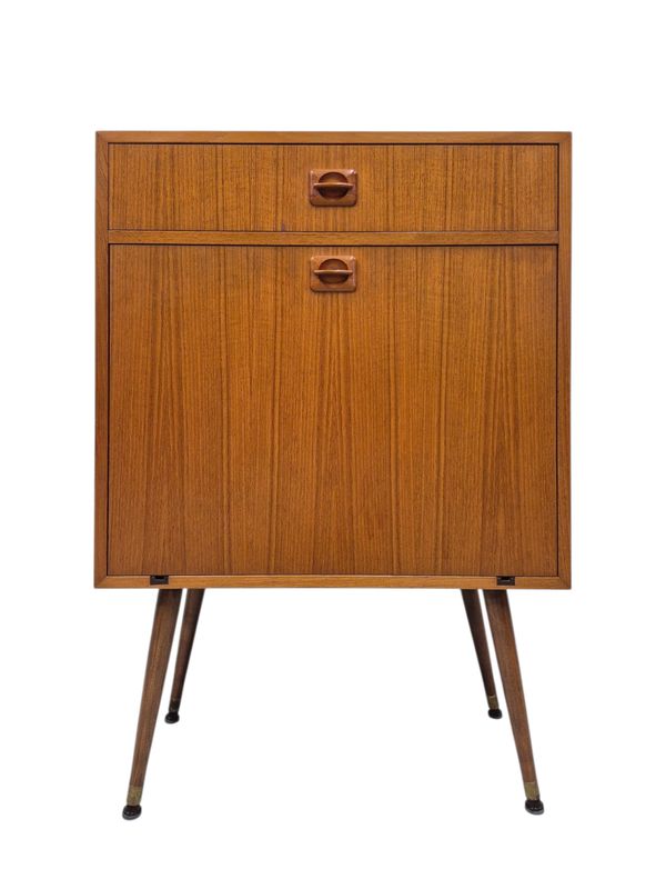 Mini Mid Century Teak Bar Cabinet