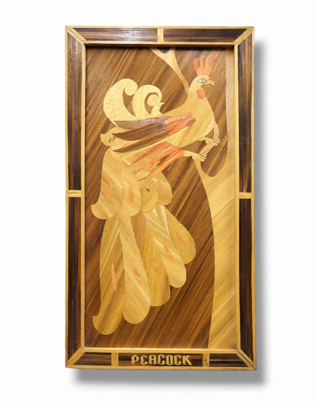 Vintage Peacock Bamboo Wall Decor