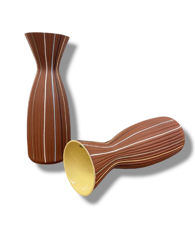 Pair of Mid Century Austrian Osterr Edel Keramik Ceramic Vases