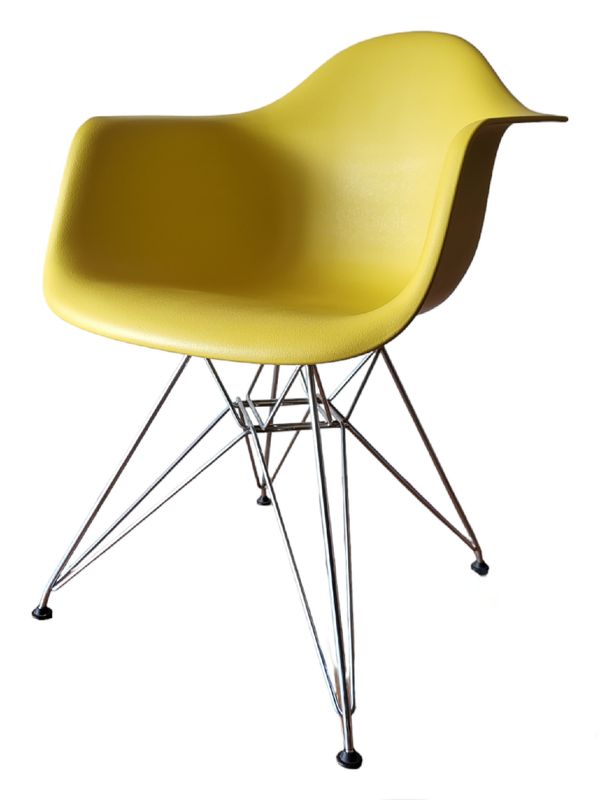 Vintage Eames Dar Plastic Moulded Armchair