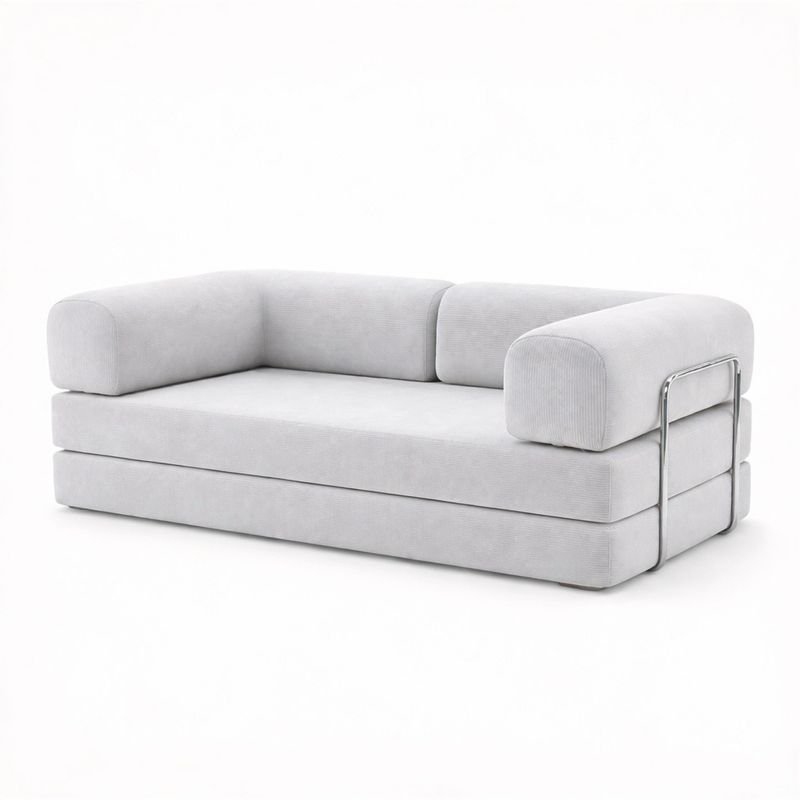 PUFF Corduroy Sleeper Sofa - Silk Grey