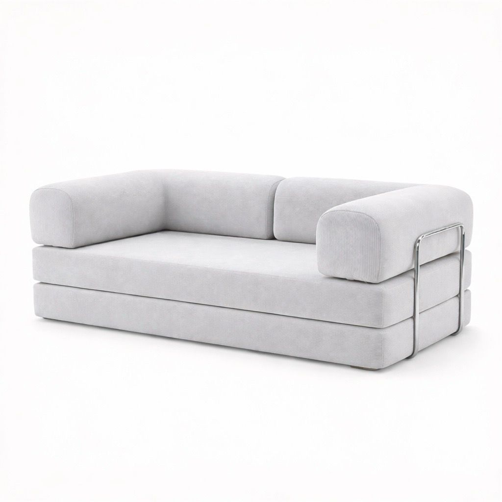 PUFF Corduroy Sleeper Sofa - Silk Grey
