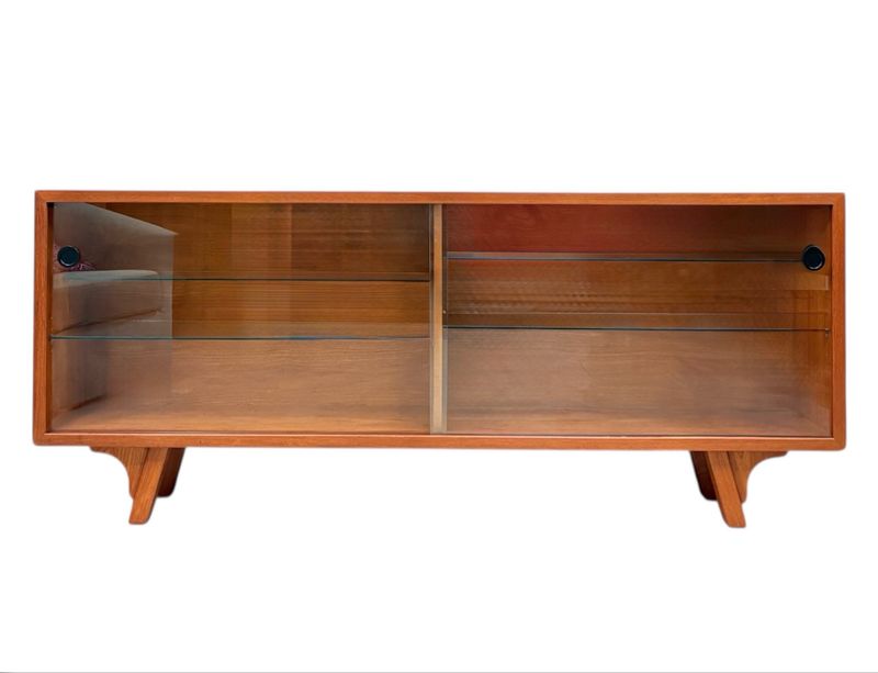 Atomic Mid Century Teak Credenza/ Display Cabinet