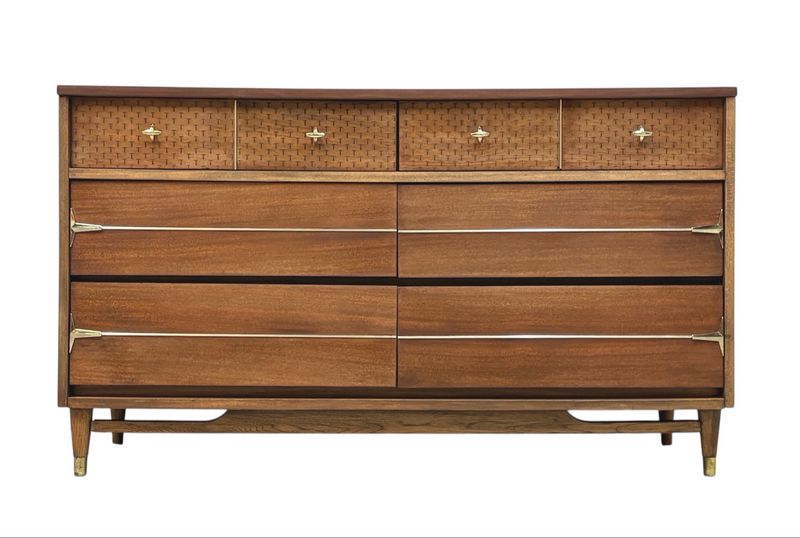 Mid Century Mahogany Lowboy Dresser by Kroehler