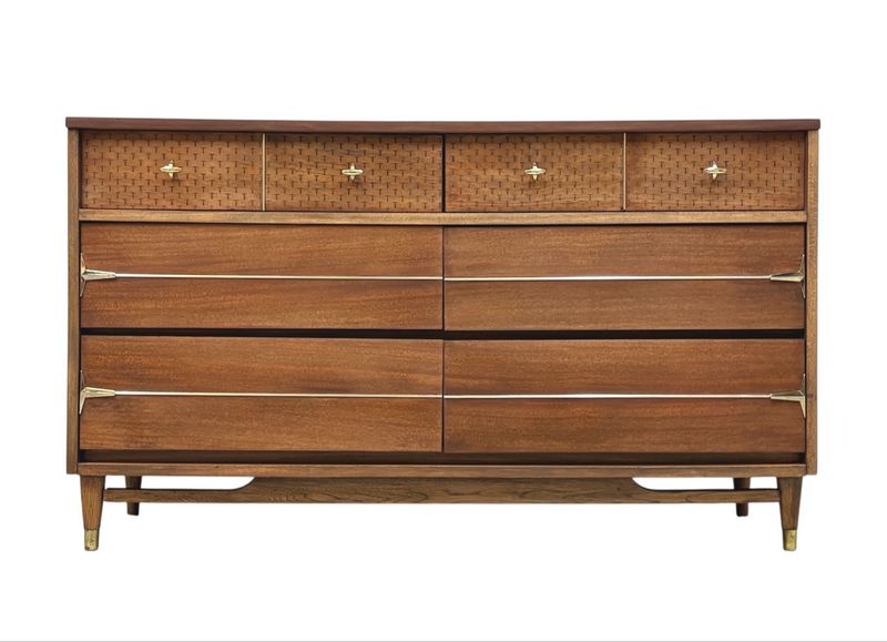 Mid Century Mahogany Lowboy Dresser by Kroehler