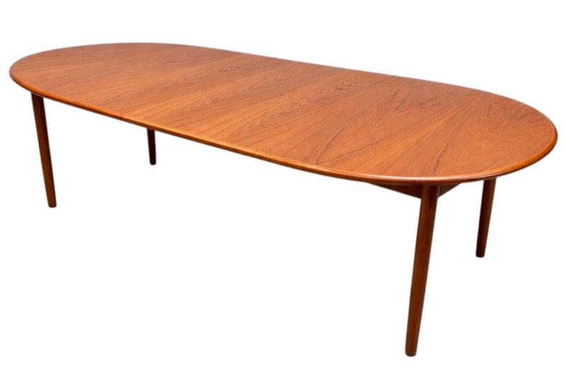 97" Long Mid Century Teak Expandable Dining Table