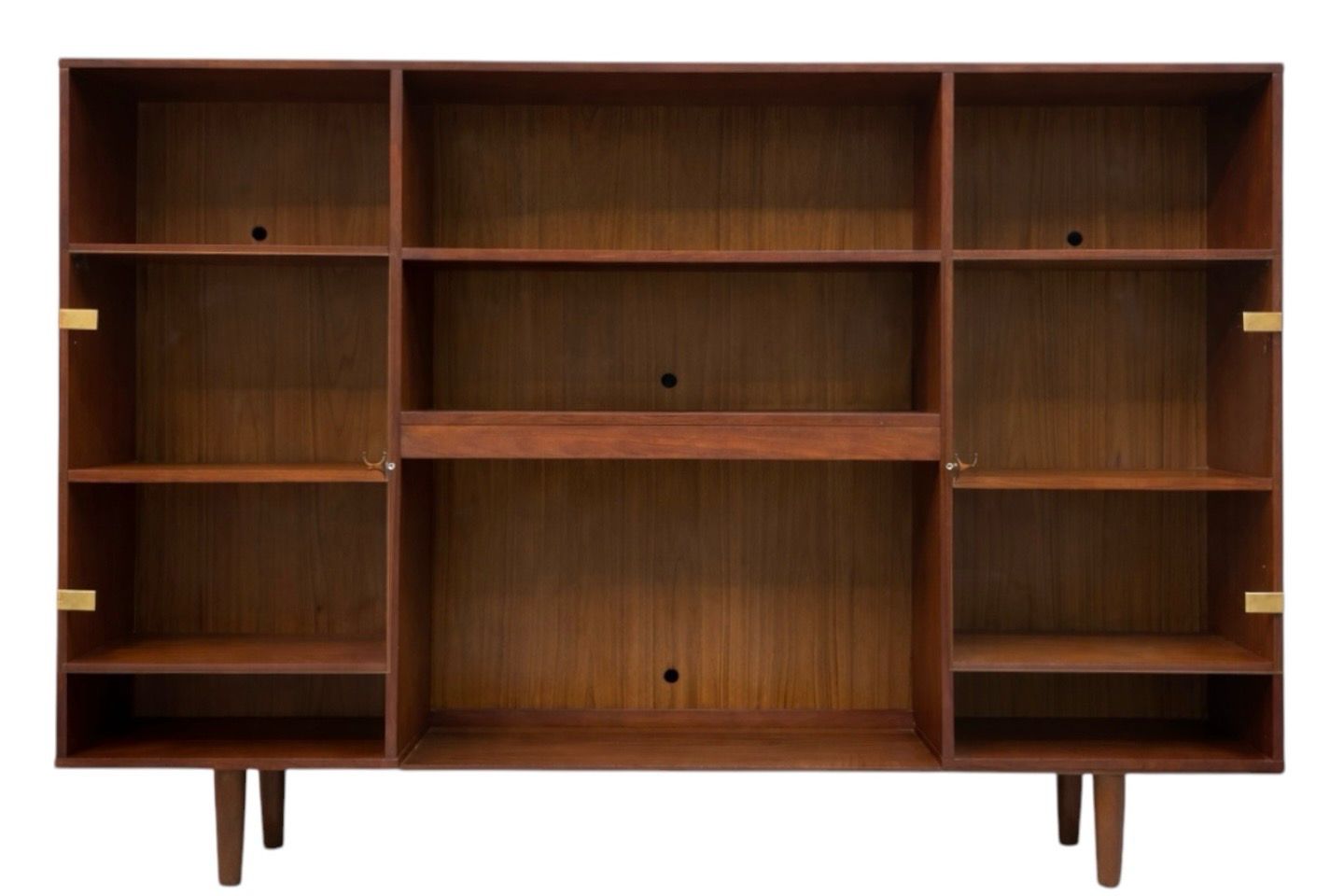 Large Mid Century Teak Display Cabinet and Bookcase