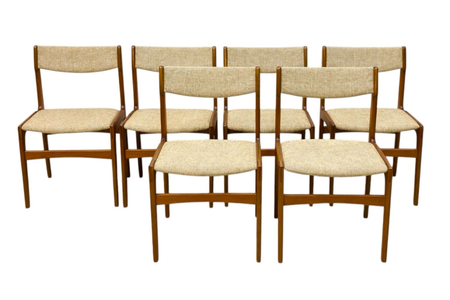 Set of 6 Mid Century Teak Dining Chairs By Erik Buch