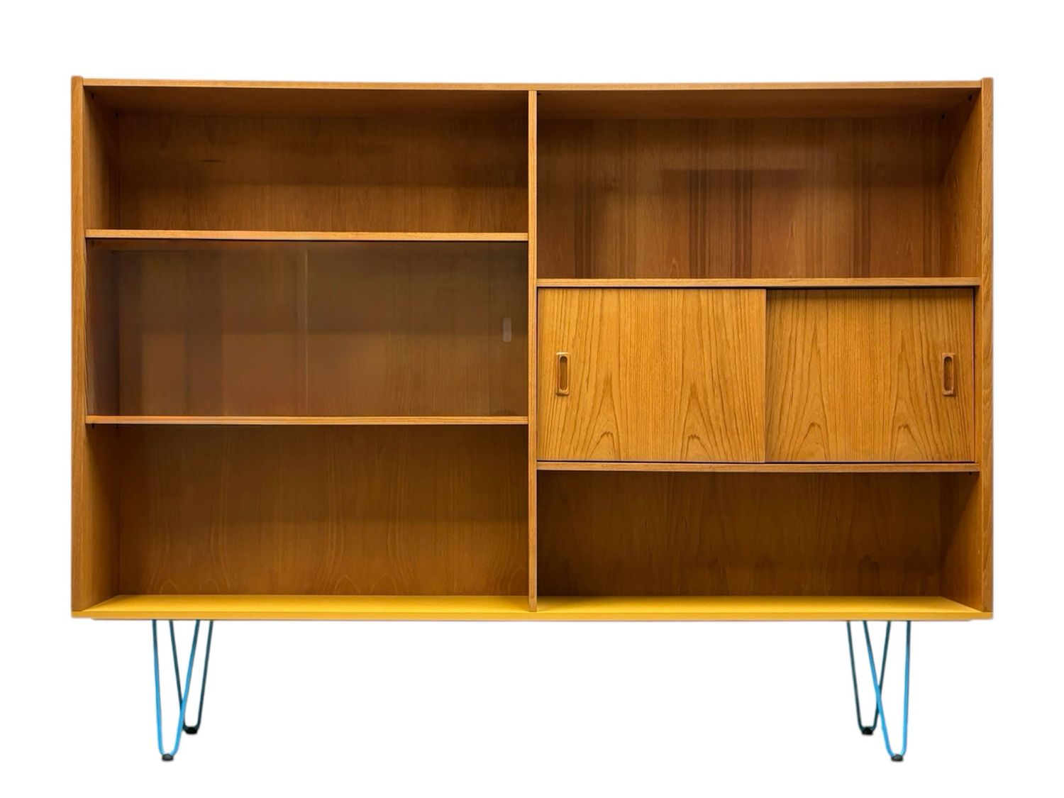 Large Mid Century Teak Cabinet /Bookcase Custom Modified in Memphis Style