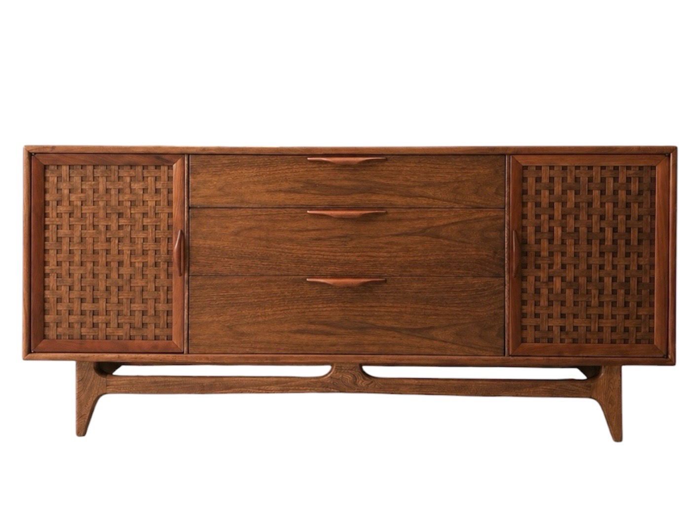 Mid Century Walnut "Perception" Nine Drawer Dresser by Warren Church for Lane