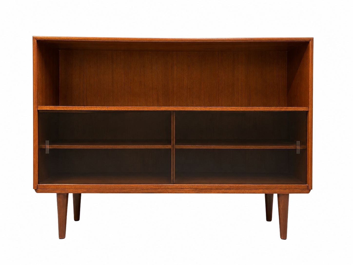 Danish Mid Century Teak Bookcase Cabinet