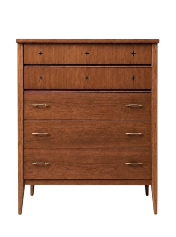 Mid Century Walnut Tallboy Dresser Mid Century Walnut Tallboy Dresser "Saga" by Broyhill
