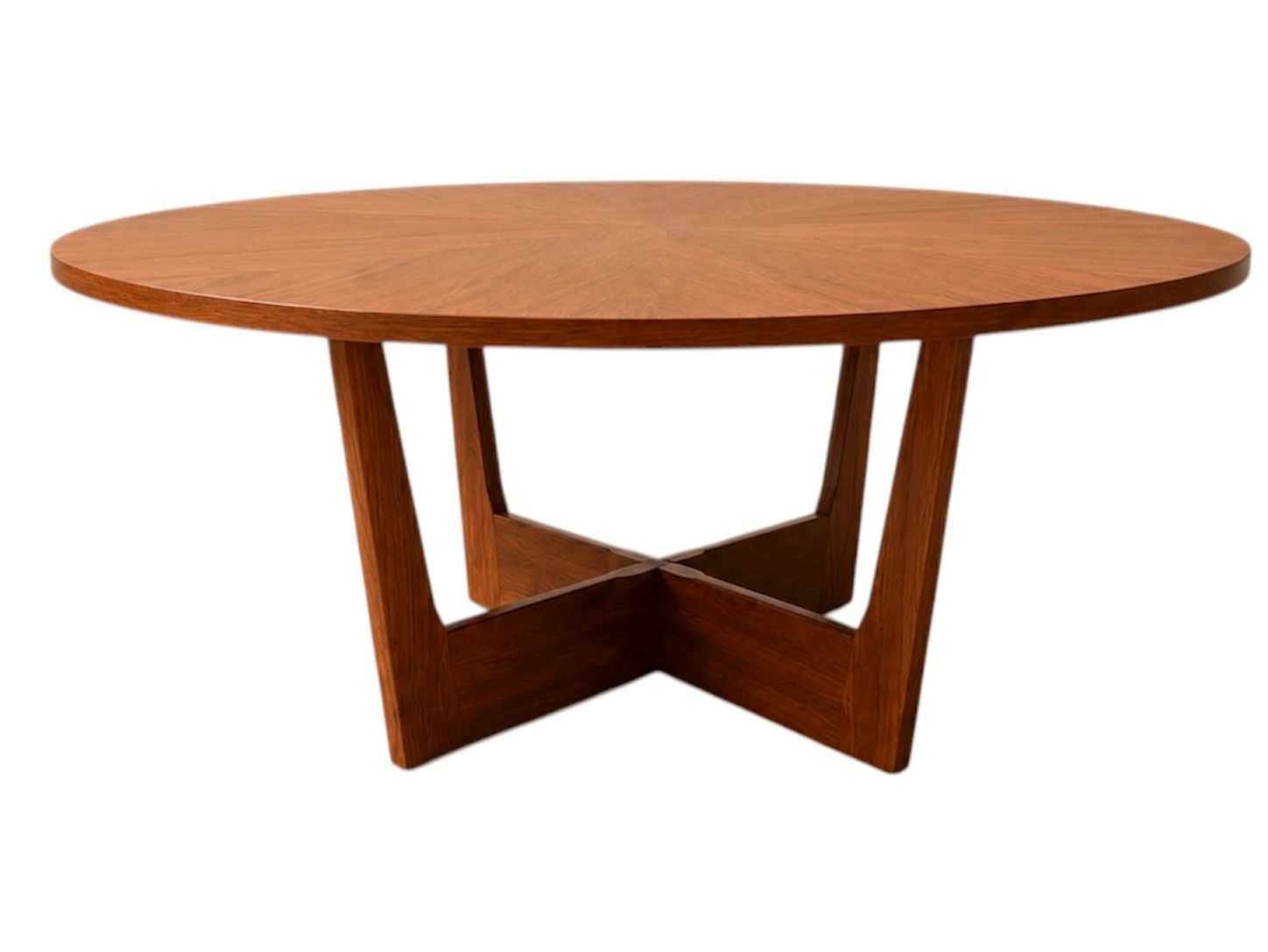 Mid Century Teak Starburst Round Coffee Table